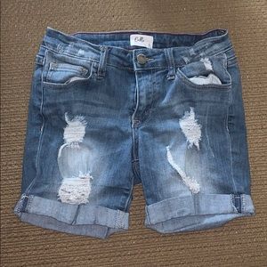 Cute denim cuffed cutoffs